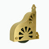 Brushed Brass Bottom Wheeled Foot with Safety Brakes