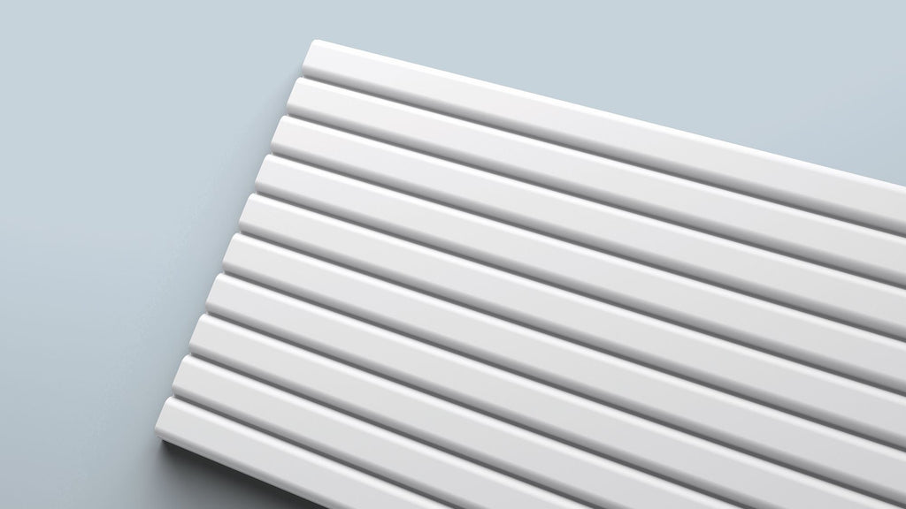 Canelé R L curved fluted wall panel in white – Studio Range