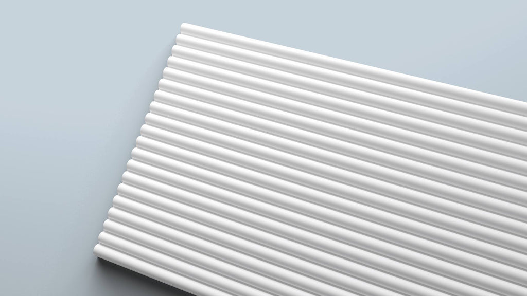 Canelé S Studio wall panel – small fluted 200cm design in white