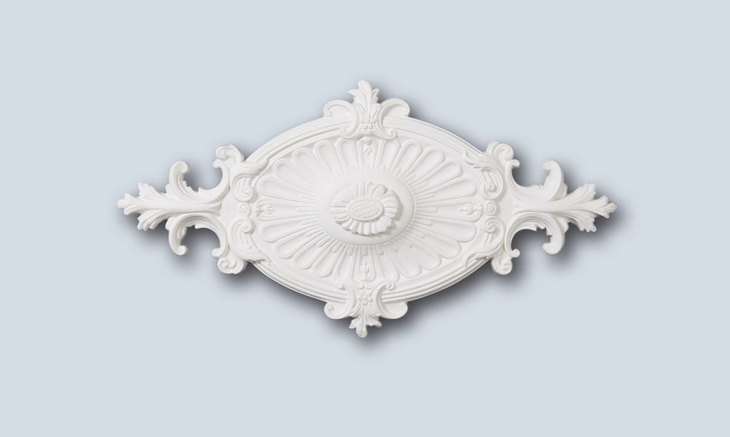 NMC ARSTYL ornate white ceiling rose for high-end luxury interiors. Classic decorative moulding.