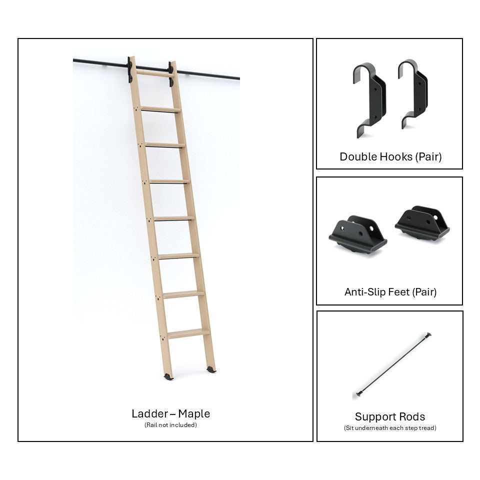 Simple Lader Pemberley | Simple Hook Ladders – The Library Ladder Company