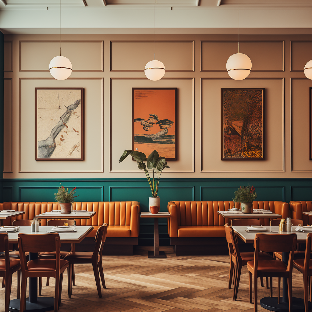 wall panelling in cafe