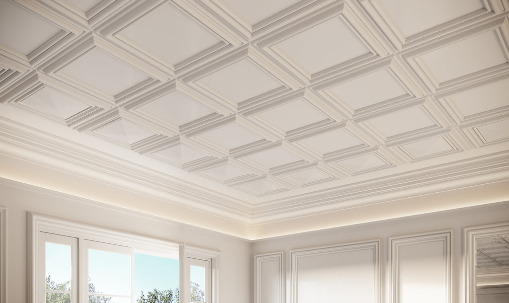 Decorating your ceiling can be such a simple way to add some design and texture to your room. You can use wall panels, paint, coving, ceiling roses, mouldings and much more.