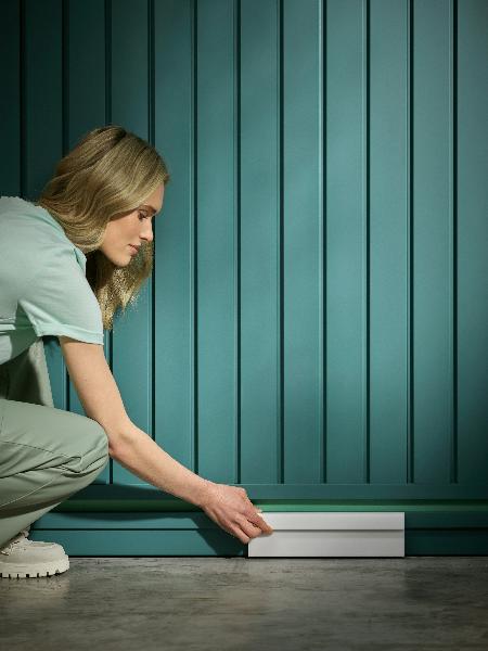 Shiplap panels in green